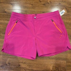 NWT Title Nine Rogue 5" Shorts Women's 6 Hot Pink UPF 50 Quick Dry $65 HTF Color